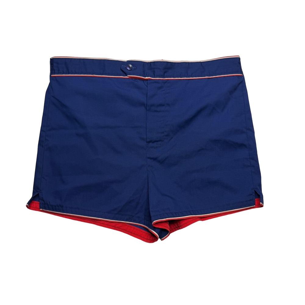 Vintage 80s Balboa surf and beachwear blue shorts